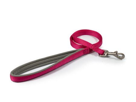 Ancol Viva Padded Nylon Lead Pink 1m x 19mm Fashion