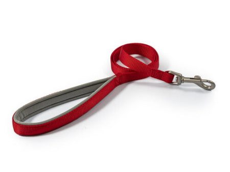 Ancol Viva Padded Nylon Lead Red 1m x 25mm Online Hot Sale