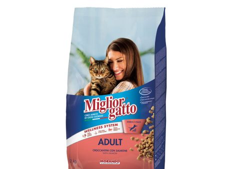 Migliorgatto Adult Cat Kibble With Salmon 2kg Hot on Sale