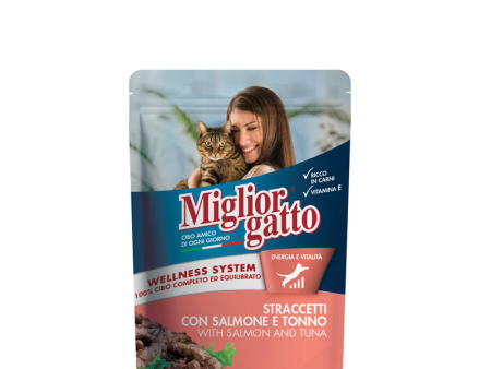 Migliorgatto Cat Strips With Salmon & Tuna 100g For Cheap