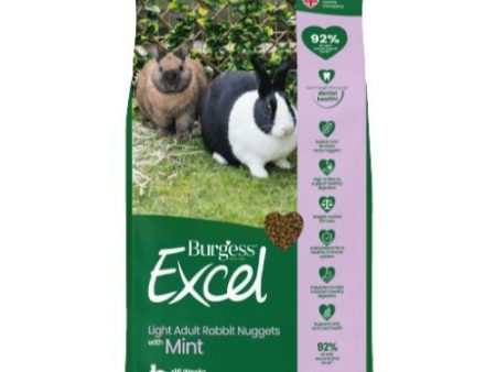 Burgess Excel Light Rabbit Nuggets with Mint 2kg Discount