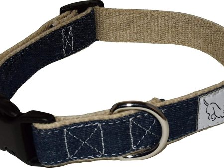 Denim pattern dog collar For Discount