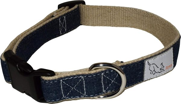 Denim pattern dog collar For Discount