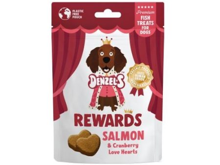 Denzel s Rewards Salmon & Cranberry Love Hearts Dog Treats - 70g For Sale