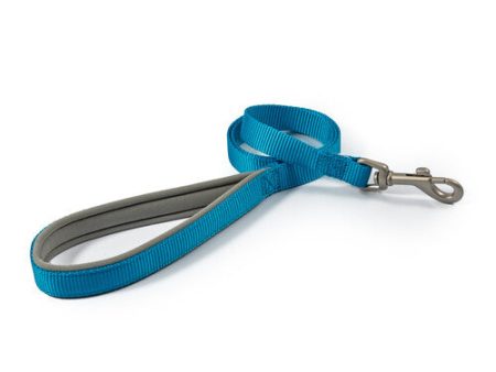 Ancol Viva Padded Nylon Lead Blue 1m x 12mm For Cheap