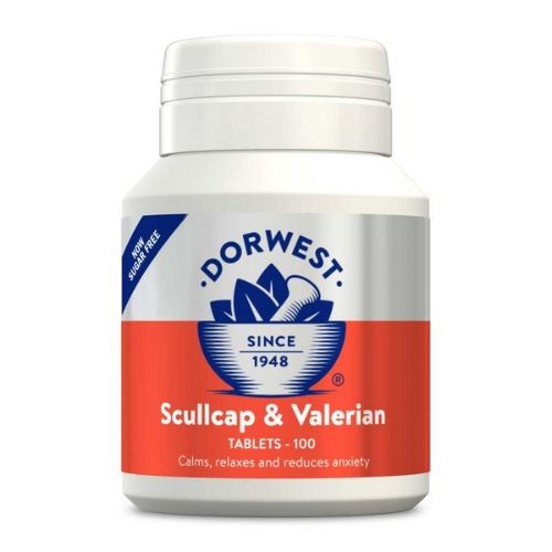 Dorwest Herbs Scullcap and Valerian 100 Tablets for Dogs & Cats Fashion