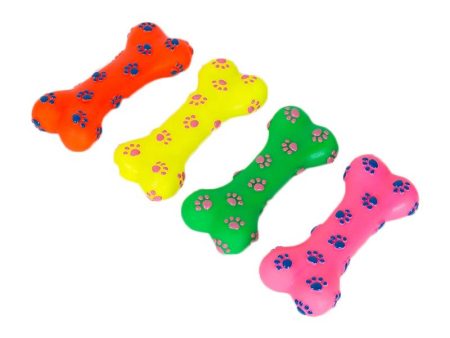 Paw Print Bone Squeaky Toy Fashion