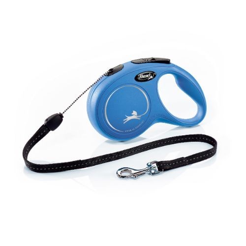 Flexi Classic Retractable Cord Dog Lead Blue - 8 Metres Medium For Sale