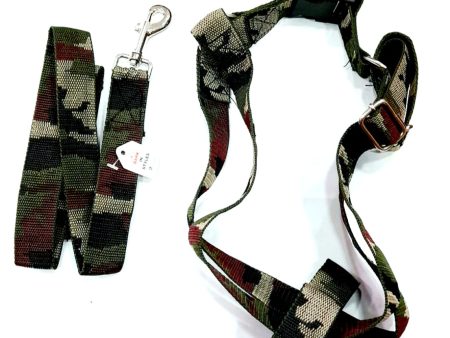 Camouflage Harness With Leash for Large Breed Online Hot Sale