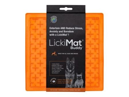 LickiMat Buddy Classic Orange Dog Treat Mat - 20cm Discount