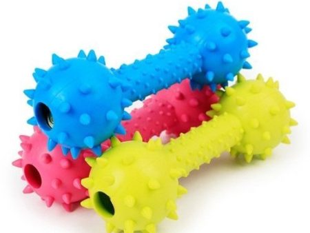 Spikey Dumbbell Chew Toy with Bell For Cheap