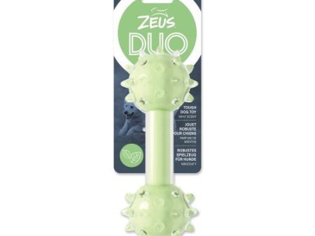 Zeus Green Duo Spike Dumbbell Mint Flavour Dog Toy - 18cm Supply