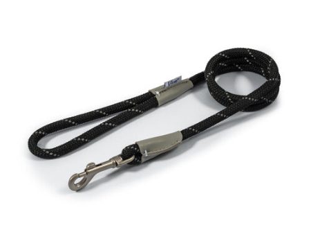 Ancol Viva Rope Lead Reflective Black 1.07mx10mm For Sale