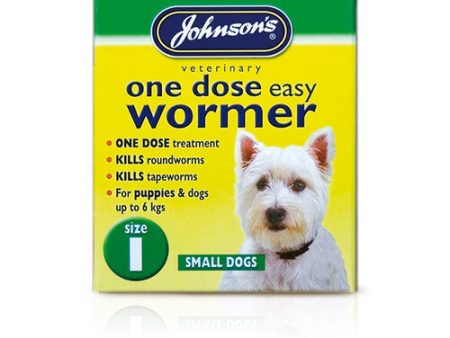 Johnsons One Dose Wormer for Small Dogs Size 1 Online