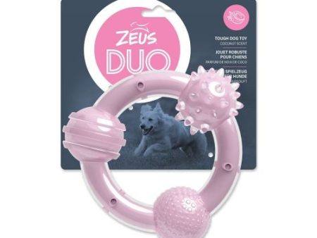 Zeus Lilac Duo Tri-Ring Coconut Flavour Dog Toy - 15cm Cheap