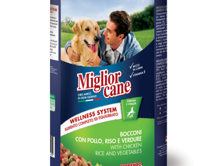 Migliorcane Dog Chunks With Chicken, Rice & Vegetables 1250g Cheap