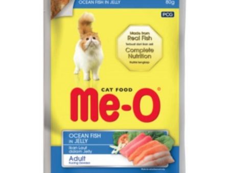 Me-O Adult Cat Ocean Fish in Jelly Wet Food Pouch 80g on Sale