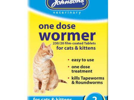 Johnsons One Dose Wormer for Cats and Kittens 2 Pack For Sale