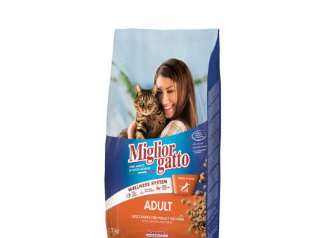 Migliorgatto Adult Cat Kibble With Chicken & Turkey  1.5kg Fashion