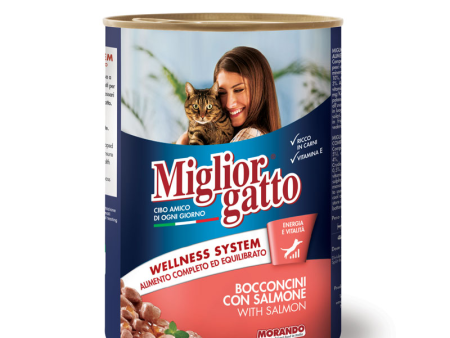 Migliorgatto Cat Chunks With Salmon 405g Discount