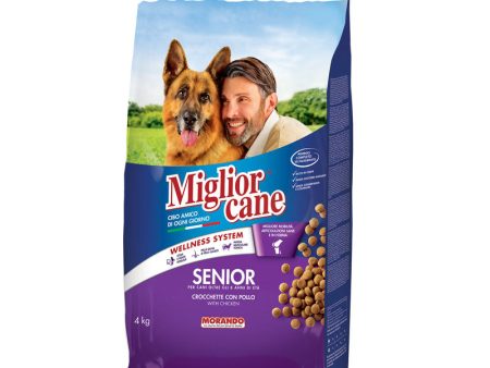 Migliorcane Senior Dog Croquettes With Chicken 4kg Online Hot Sale