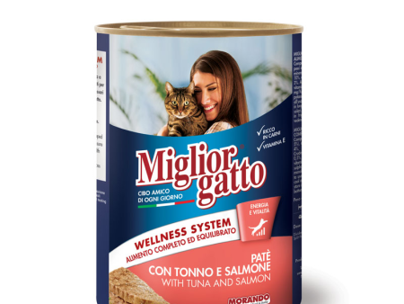 Migliorgatto Cat Paté With Tuna & Salmon 405g Hot on Sale