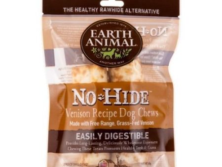 Earth Animal No Hide® Venison Small Chews Dog Treat 2pk - 68g For Cheap