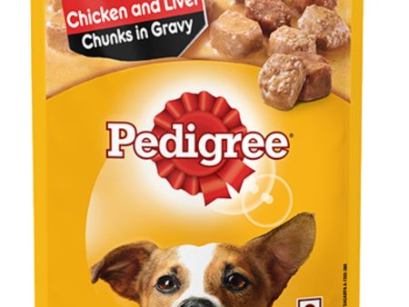 Pedigree Adult Gravy Chicken and Liver Chunks Pouch Discount