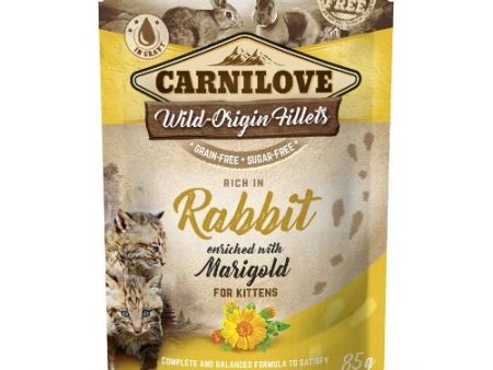 Carnilove Rabbit with Marigold Wet Kitten Food Pouch - 24 x 85g Online now