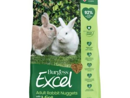 Burgess Excel Adult Rabbit Nuggets with Mint 2kg on Sale