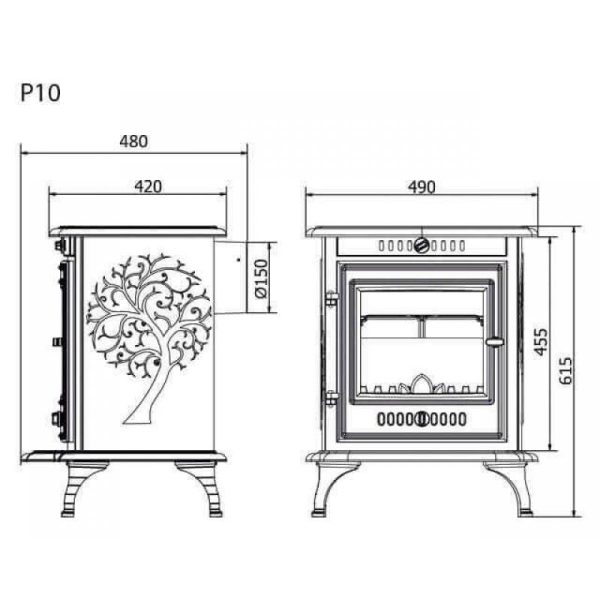 Ketaus krosnelė KAWMET P10 6.8 kW ECO on Sale