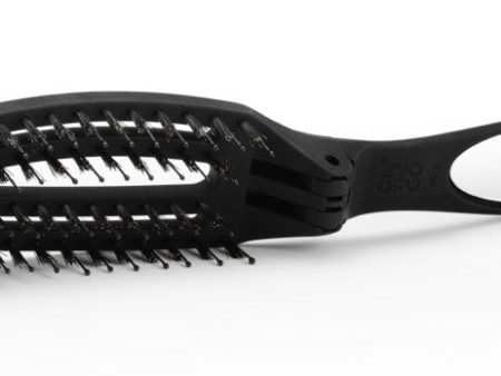 Sulankstomas šepetys plaukams Olivia Garden Folding Brush On The Go Smooth & Style OG00070, kombinuoti šereliai, su veidrodėliu Fashion