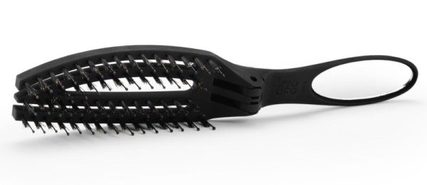 Sulankstomas šepetys plaukams Olivia Garden Folding Brush On The Go Smooth & Style OG00070, kombinuoti šereliai, su veidrodėliu Fashion