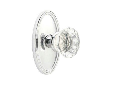 Emtek 8120AS Passage , Oval Rosette , Astoria Crystal Knob For Discount