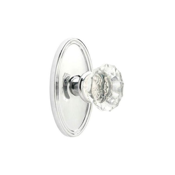 Emtek 8120AS Passage , Oval Rosette , Astoria Crystal Knob For Discount