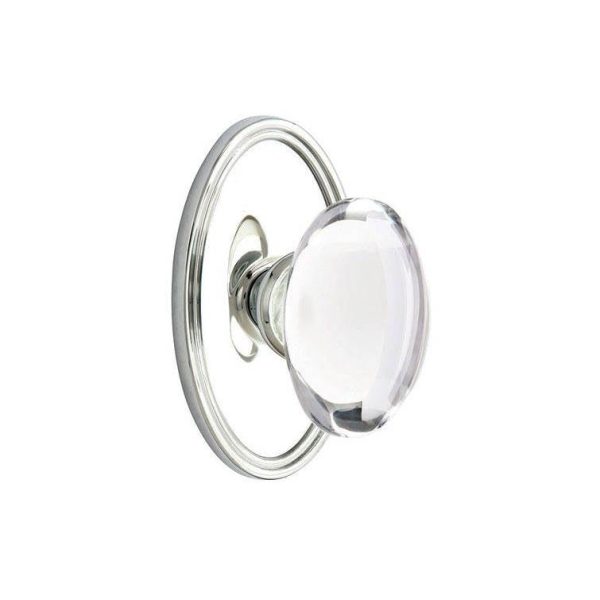 Emtek 8120HT Passage , Oval Rosette , Hampton Crystal Knob For Cheap