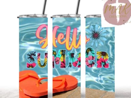 Hello Summer Pool Tumbler Supply