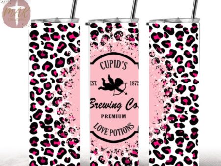 Cupids Brewing Co. Love Potion Leopard (20 oz Skinny Tumbler) For Sale