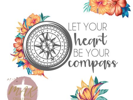 20 oz Skinny Tumbler Let Your Heart Be Your Compass Supply