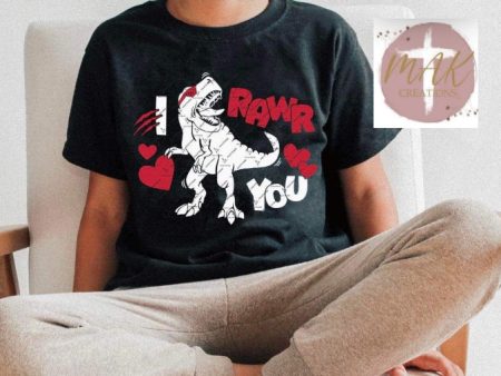 I Rawr (White Dino) (AVAILABLE IN ALL SIZES) Online now